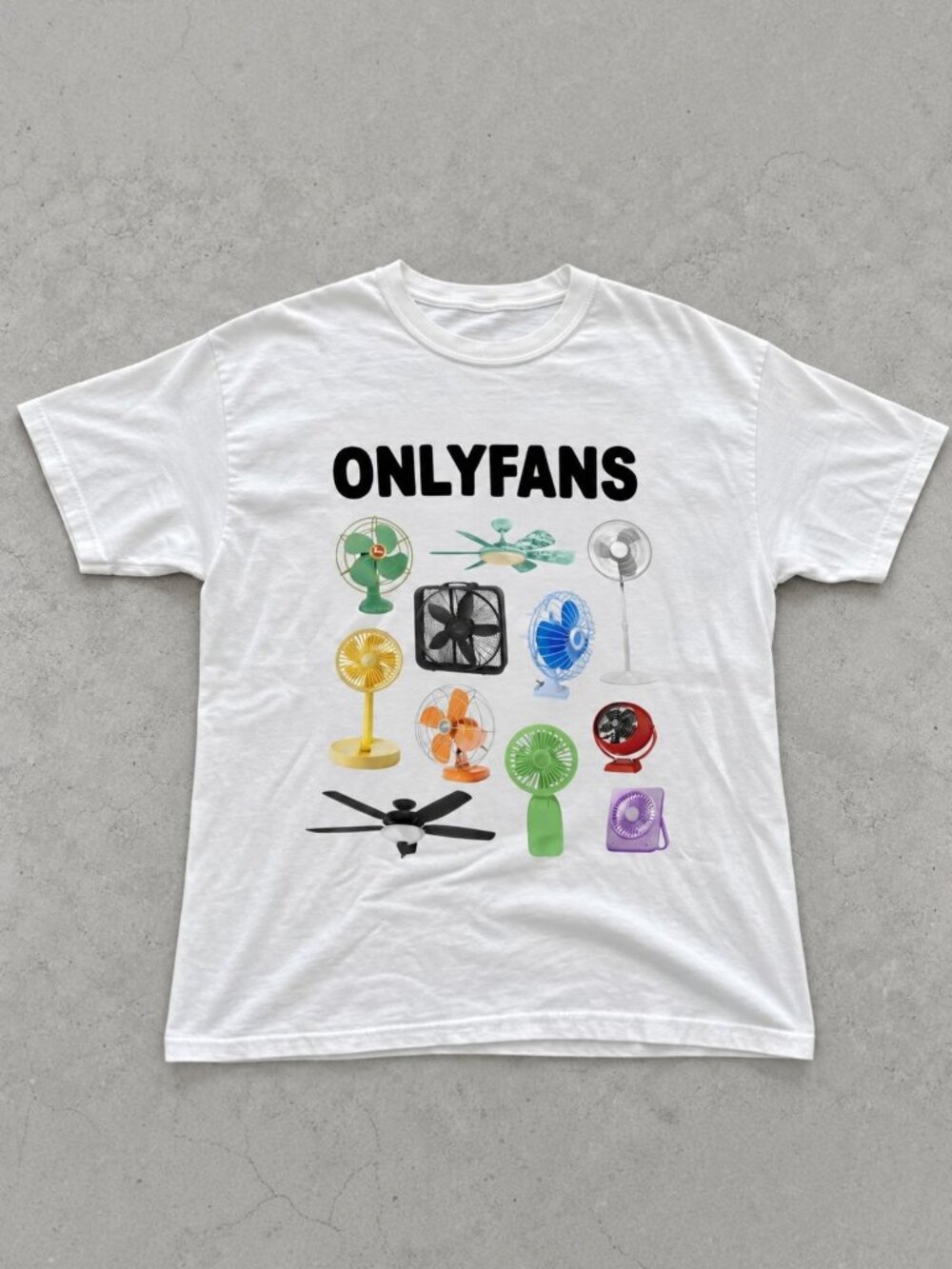 Gildan Only Fans Funny Electric Fan White Graphic T-Shirt